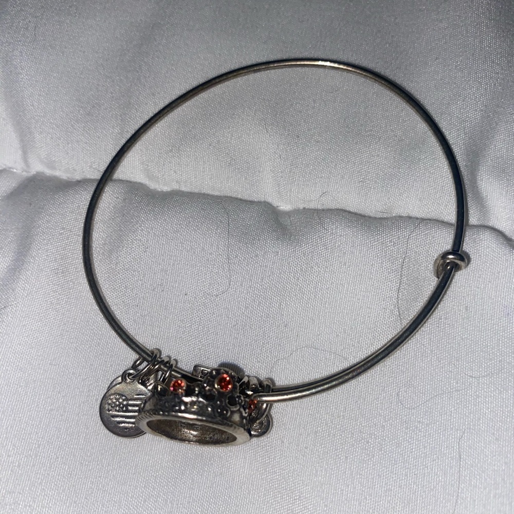Retired 2016 Alex and Ani Silver Crown Bracelet